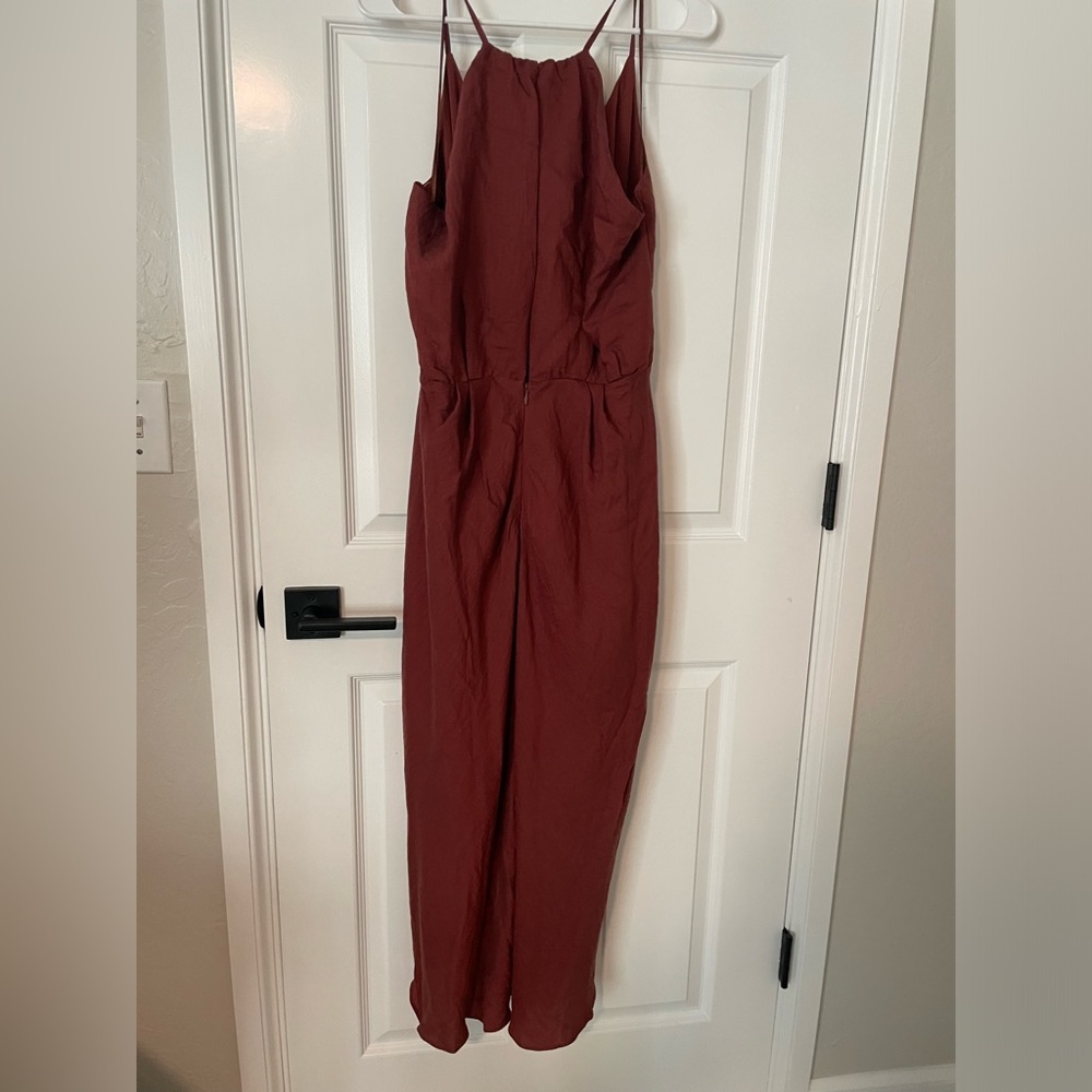 Joie Women's Red Sleeveless V Neck Tanika Tulip Front Midi Dress Size L‎ NWT - Picture 6 of 9